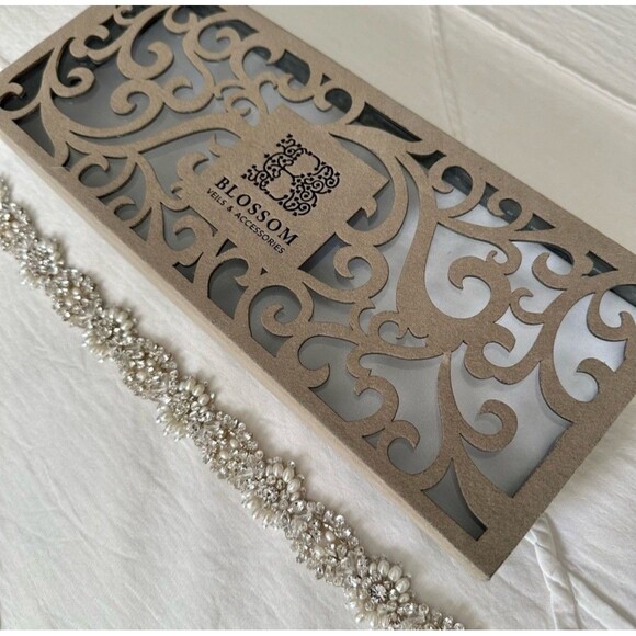 BHLDN Blossom Veils & Accessories Fitted Belt Crystal Embellished Bridal main image 2
